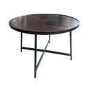 Rustic Black Round Table