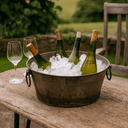 iron tub oval for ice or plants 