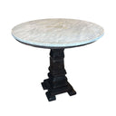 Rustic Teak Pedestal Table