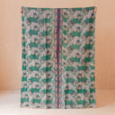 Sage Floral Kantha Quilt