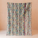 Sage Floral Kantha Quilt