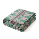 Sage Floral Kantha Quilt