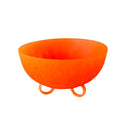 Sculptural Resin Bowl - Tangerine