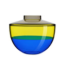 Shibuya Vase Grey Yellow and Blue