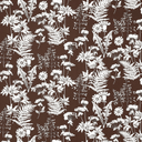 Spring Floral Brown Indoor Outdoor Polyester Fabric