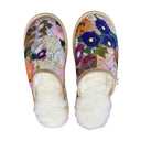 Spring Hollyhock Medium White Slippers