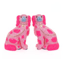 Staffordshire Dog Large - Neon Pink