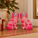 Staffordshire Dog Large - Neon Pink