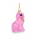Staffordshire Dog Small Ornament - Neon Fuschia