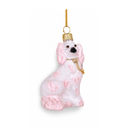 Staffordshire Dog Small Ornament - Neon Light Pink