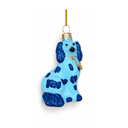 Staffordshire Dog Small Ornament - Preppy Blue