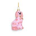 Staffordshire Dog Small Ornament - Preppy Pink