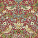 Strawberry Thief Crimson/Slate Cotton Fabric