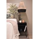 Studio Black Bedside Cabinet with Shelf