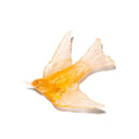 Swallow Apricot Glass Wall Art