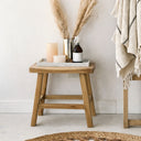 Teak Curved Stool