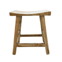 Teak Curved Stool