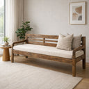 Teak Daybed with Armrests and Squab