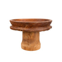 Teak Pedestal Display Bowl