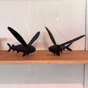 Teak Wood Flying Fish Decor Set