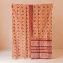 Teal Floral Kantha Quilt