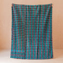Teal Plaid Kantha Quilt
