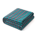 Teal Plaid Kantha Quilt