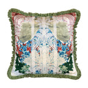 Totem Damask Moss 55x55cm Fringed Cushion