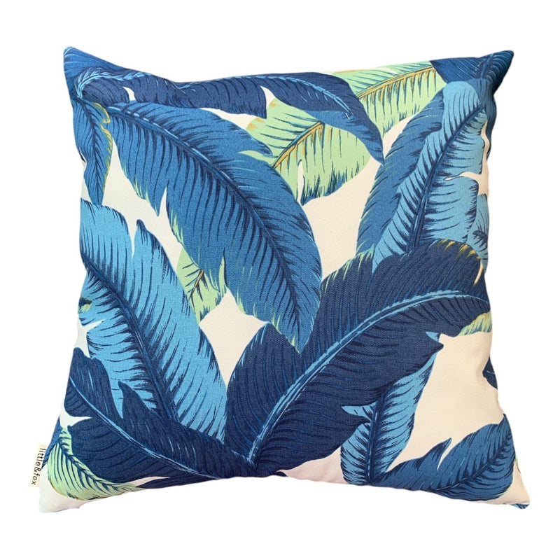 Tropical Blue Palm 50x50cm Outdoor Cushion