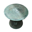 Verdigris Bronze Drum Sculpture - Large
