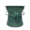 Verdigris Bronze Drum Sculpture - Large