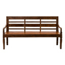Vintage Long Teak Bench With Armrests