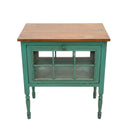 Vintage Teal Display Cabinet