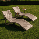 Wave Sunlounger - Sand