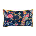 Wild Midnight Parrot 60x35cm Piped Cushion