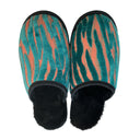 Wild Stripe Tropic Large Black Slippers