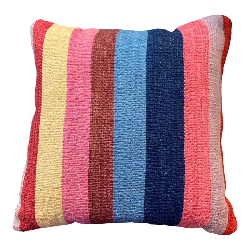 Winter Stripe Embroidered 45x45cm Cushion