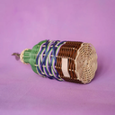 Woven Oil Pourer - Green & Brown