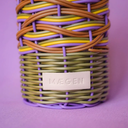 Woven Oil Pourer - Yellow & Lilac