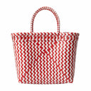 Woven Shopper Bag – Candy Cane