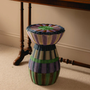 Woven Table - Lilac, Brown & Green