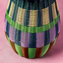 Woven Table - Lilac, Brown & Green