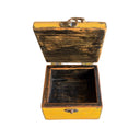 Yellow Albasia Cube Keepsake Box