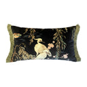 Zeus Carob 60x35cm Fringed Lumbar Cushion