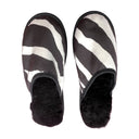 Zoe Zebra Large Black Slippers