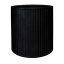 Piako Ribbed Cylinder Planter Large - Black PRE ORDER Little & Fox
