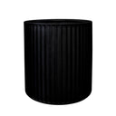 Piako Ribbed Cylinder Planter Medium - Black PRE ORDER Little & Fox