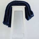 Navy Mohair Throw
