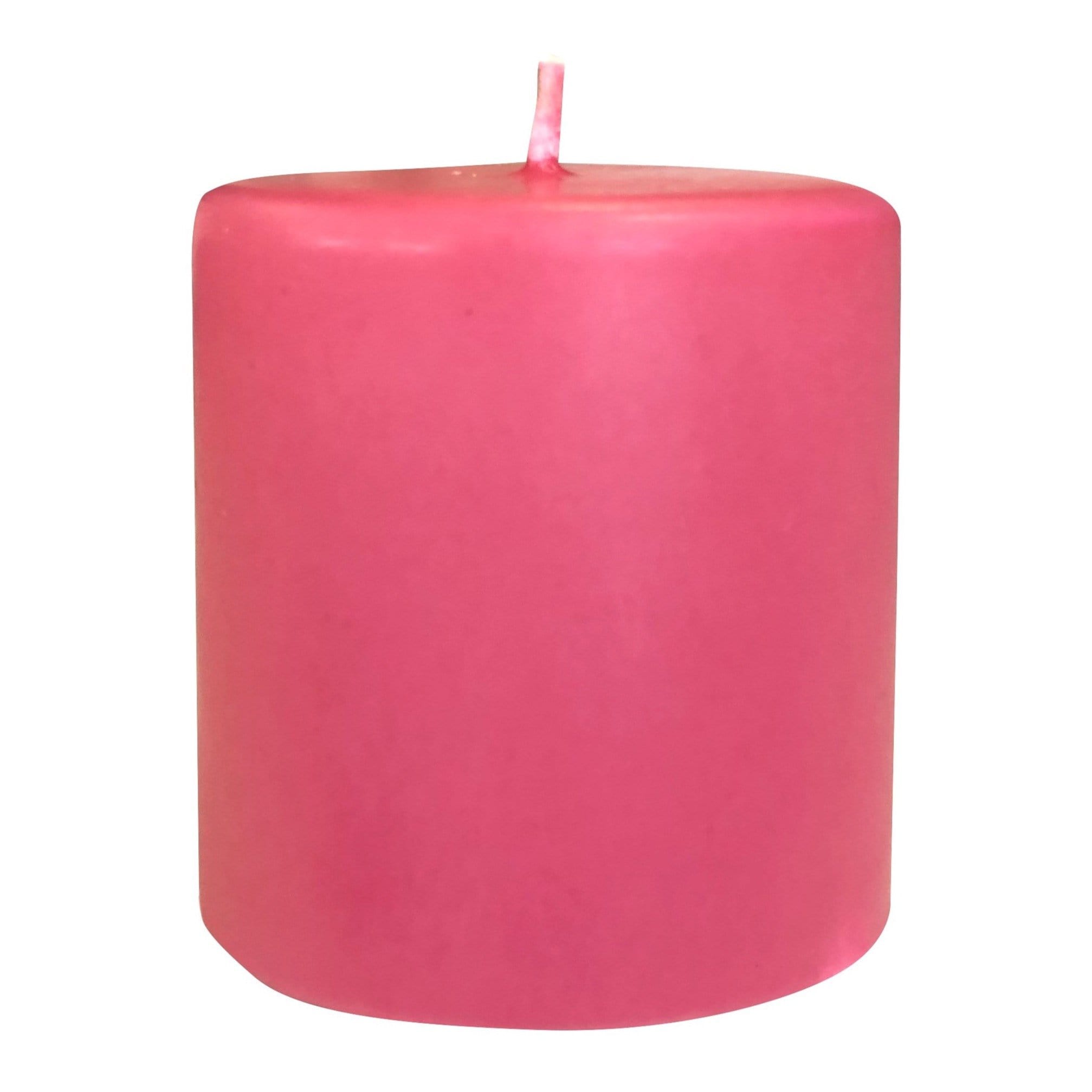 Pink Pillar Candle 75mm