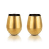 Gold Stemless Wine Glasses - Set of 2